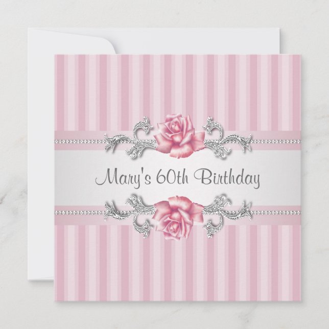 Convites Rosa Rosa Rosa Rosa Rosa Rosa Rosa Rosa 60ª Festa  (Frente)