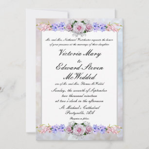 Convites Rosa Rosa Rosa Rosa Silver Bokeh Wedding
