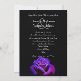 Convites Rosa Roxa Com Gotículas de Água Casamento