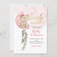 Rosa sobre o Chá de fraldas da Garota do Urso da L