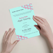 Rosa-Teal, Chá de fraldas Aqiqah, Menina