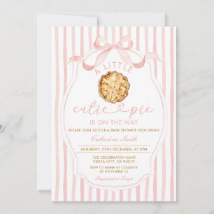 Convites Rosa, uma pequena torta cutie está no caminho Chá 