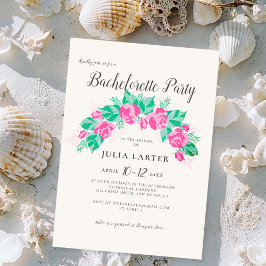 Convites Rosa verde-rosa, Flores Festa de solteira de jardi