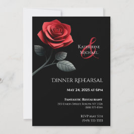 Convites Rosa vermelha De Solteiro De Janto De Casamento-
