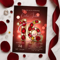 Rosa vermelha na moda Chic Dourada Ruby Gemstone S