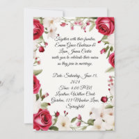 Rosa vermelha Romântica e Lily do Casamento do Val