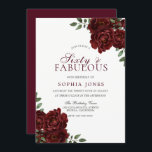 Convites Rosa vermelha Romântica Sessenta e Fabulosa 60º An<br><div class="desc">Rosa vermelha romântica Sessenta e fabulosa 60º Convite de Aniversário Ver coleção correspondente em loja</div>
