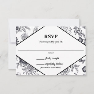 Convites Rosa vitoriano - RSVP