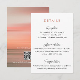 Convites Rosa Wedding Details Qr Code Enclosure Card