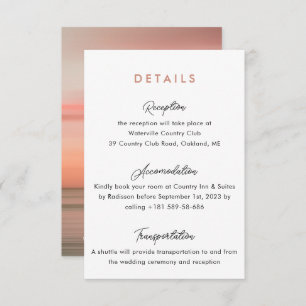 Convites Rosa Wedding Details Qr Code Enclosure Card
