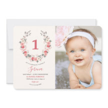 Rosa Wreath Primeiro Aniversário