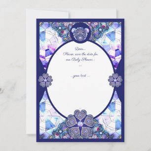 Convites Rosace azul ou vermelho para bebê&criança