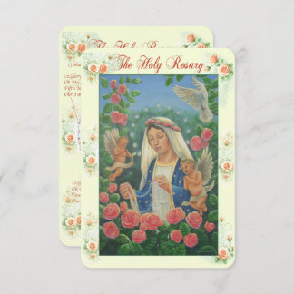 Convites Rosary Prayer Card