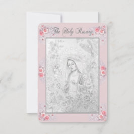 Convites Rosary Prayer Card with my Original Drawing 