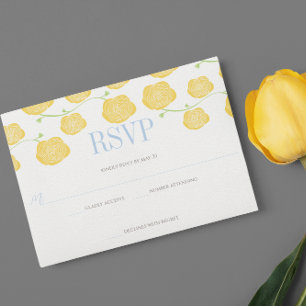 Convites Rosas Amarelas Sunny Elegance e Casamento Azul Céu