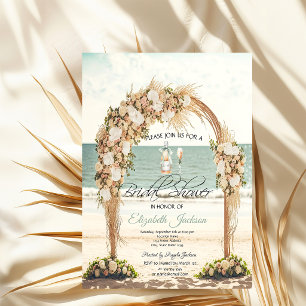 Convites Rosas Arbor de Casamento de Praia
