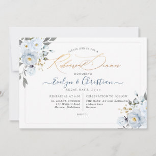 Convites Rosas Azuis Dusty PixDezines