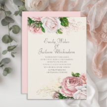 Rosas Botânicas Elegantes Rosa Floral Creme Casame