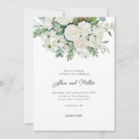 Rosas Brancas de Inverno Dogwood e Casamento de Ab