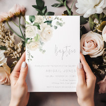 Rosas brancas divinas e batismo de sábado