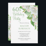 Convites Rosas Brancas Elegantes | Orquídeas 60.a Festa de<br><div class="desc">Celebrando sua 60ª "Festa de aniversário" com elegantes rosas brancas e orquídeas com este design floral em cascata com sutil guião verde-sábio e texto serif. Design composto por Holiday Hearts Design (direitos reservados). O texto do script não é editável, exceto pelo designer. Se você tiver alguma dúvida ou precisar de...</div>