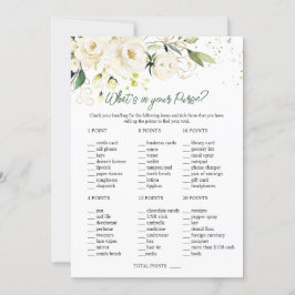 Convites Rosas brancas Greenery Bridal O que há na sua bols