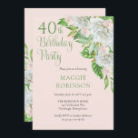 Convites Rosas brancas | Orquídeas 40ª Festa de aniversário<br><div class="desc">Celebrando a sua 40ª "Festa de aniversário" com elegantes rosas brancas e orquídeas com este design floral em cascata com sutil guião verde-sábio e texto serif. Design composto por Holiday Hearts Design (direitos reservados). O texto do script não é editável, exceto pelo designer. Se você tiver alguma dúvida ou precisar...</div>