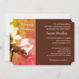 Convites Rosas Brancas para Sempre em Nosso Serviço de Memó