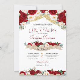 Convites Rosas Brancas Vermelhas Pedagas Elegantes Quincean