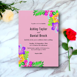 Convites Rosas Coloridos Boho Casamento Floral Rosa