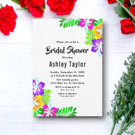 Convites Rosas Coloridos Russos Chá de panela Floral de Ver