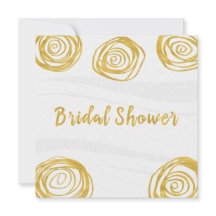 Rosas com Redemoinho Branco e Dourado Chá de Noiva