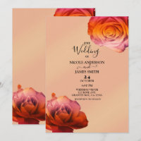 Rosas Cor de Crepúsculo Rosa e Laranja Flores de C