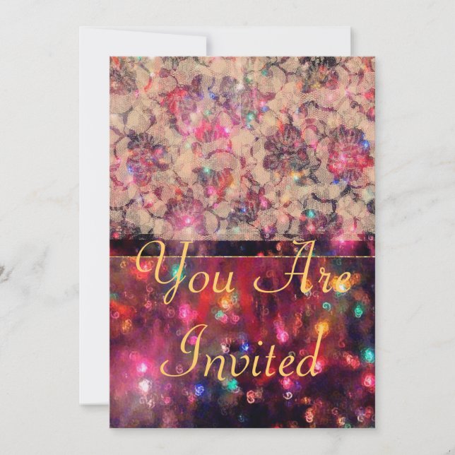 Convites Rosas cor-de-rosa (Frente)