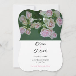 Convites Rosas Cor-de-Rosa Casamento Salve a Data