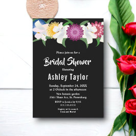 Convites Rosas cor-de-rosa Chá de panela floral