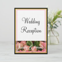 Rosas Cor-de-Rosa Monograma Casamento Família Amig