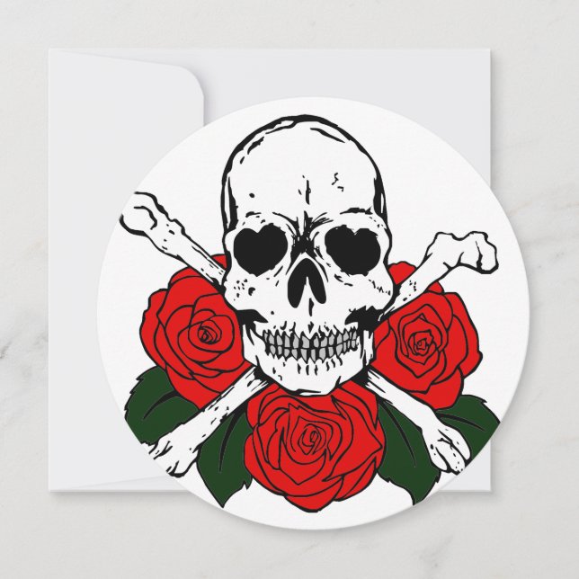 Convites Rosas de caveira (Frente)