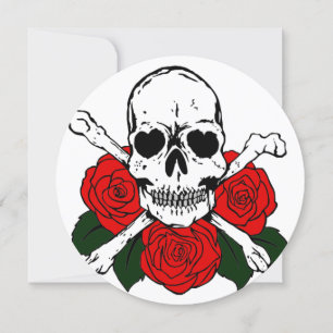 Convites Rosas de caveira