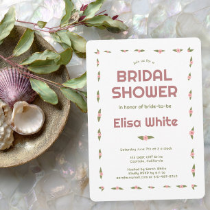 Convites Rosas de Densidade Chá de panela PERSONALIZADO