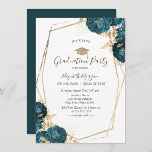 Convites Rosas de descarga de gasolina, Boné de Formando, g