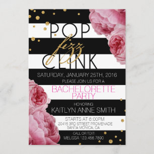 Convites Rosas de distribuição e Festa de solteira de ponto