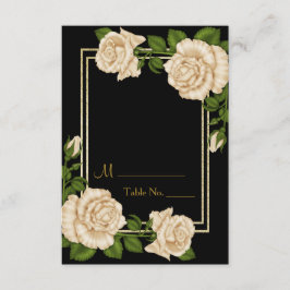 Convites Rosas de marfim elegantes e número de tabela de br