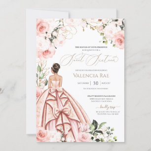 Convites Rosas de pincel Bonito no lindo palhaço cor-de-ros