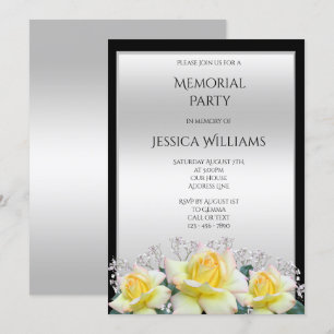 Convites Rosas do Chic Elegant Memorial