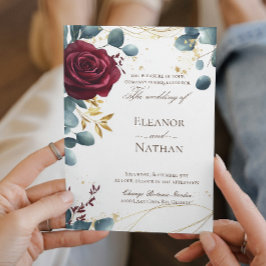 Convites Rosas e casamento moderno