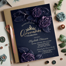 Rosas Elegantes Dark Gothic Quinceañera