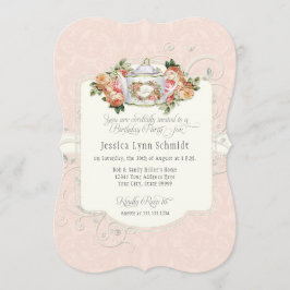 Convites Rosas Elegantes de Festa de aniversário de Chá Par