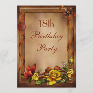 Convites Rosas elegantes & festa de aniversário da