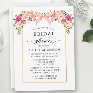 Convites Rosas em Aquarela Arco de Casamento Rosa